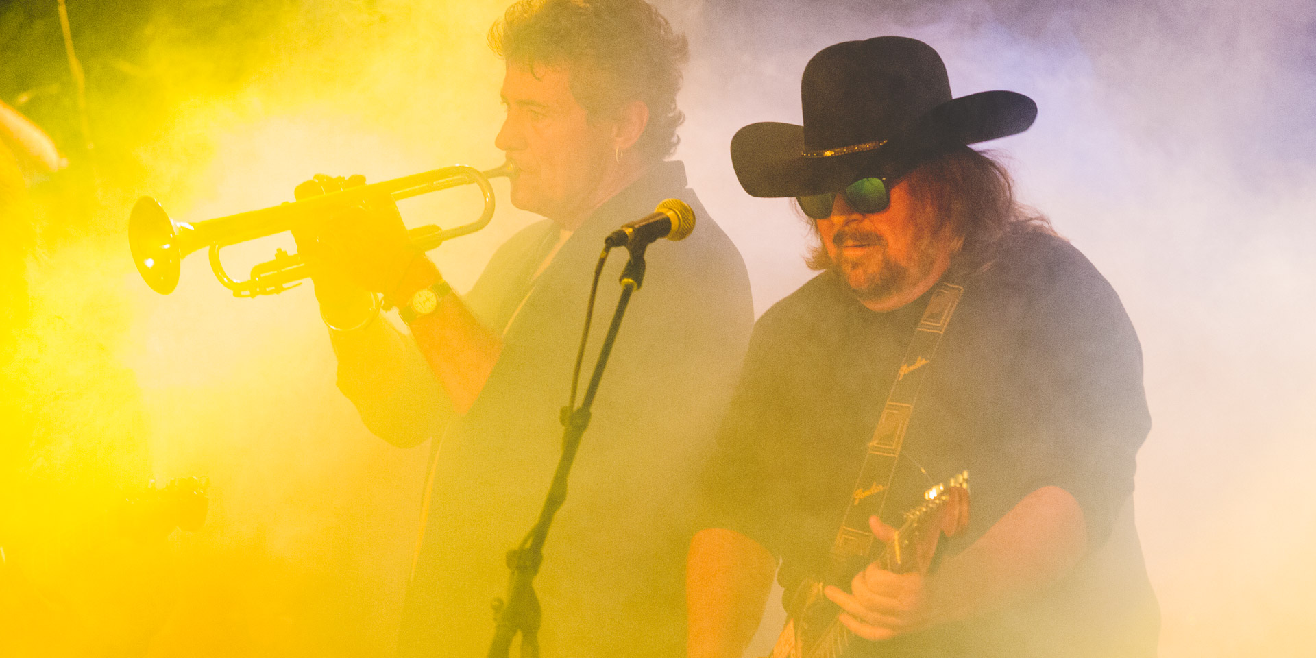 Nantucket Band: Larry Uzzell and Tommy Redd in a fog.