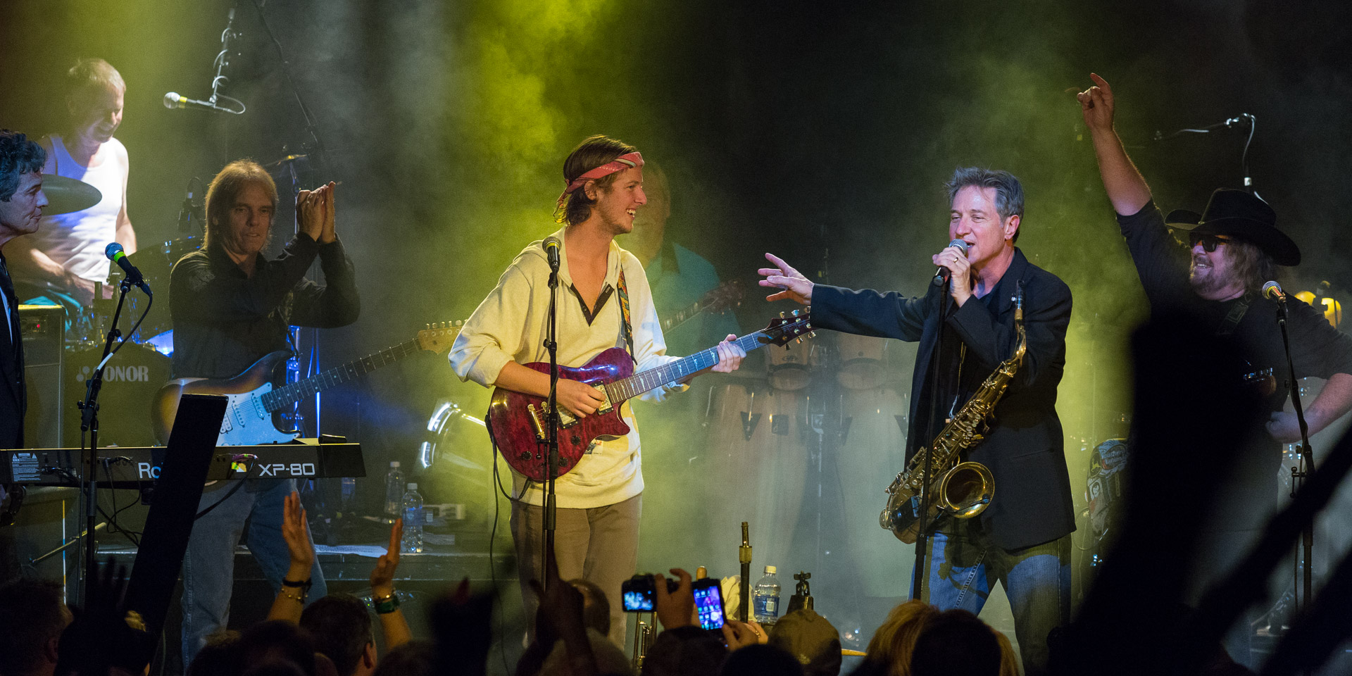 Nantucket Band: Blair father and son moment.